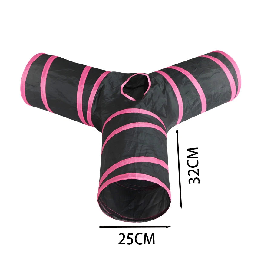Sonajero para Gatos y Túnel de Papel Arrugado, Juguetes para Gatos Pequeños, Túnel Plegable de Poliester y Algodón, Tienda y Juguetes para Gatos, 21 Piezas