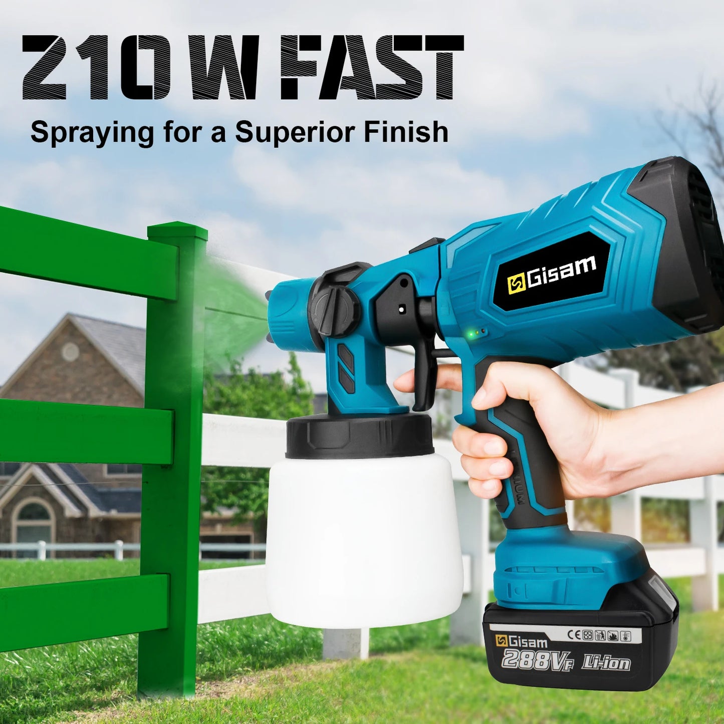Pistola de Pintura Eléctrica Inalámbrica de 1000ml de Alta Potencia HVLP: Ideal para Automóviles, Muebles, Acero y Más con Airbrush para Batería Makita 18V