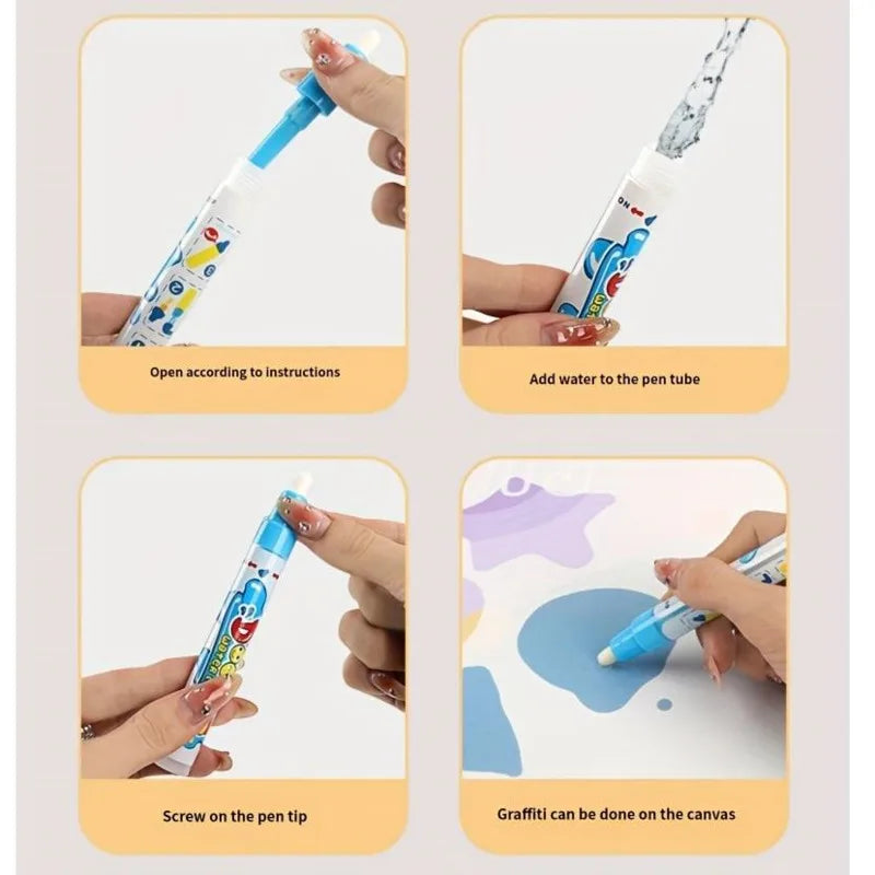 Tapete de Dibujo Mágico 100x80CM – Pizarra Doodle Montessori para Niños, con Rotuladores Mágicos y Plantillas Reutilizables
