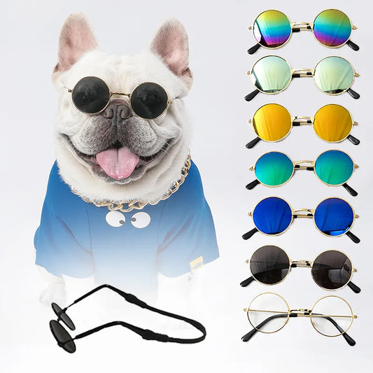 Gafas Vintage Redondas para Mascotas: Estilo y Protección para tu Perro o Gato