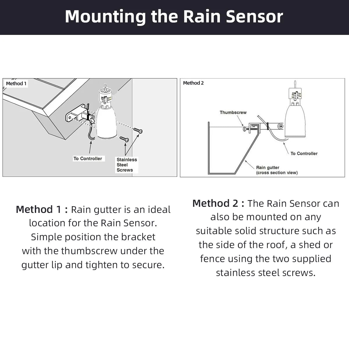 Sensor de Lluvia Mini Automático para Interruptor de Riego – Optimiza el Riego de tu Jardín