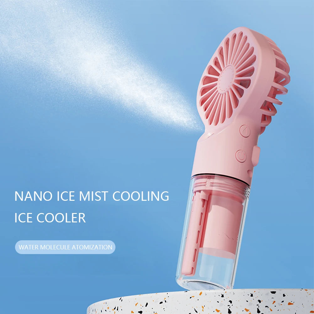 Mini Aire Acondicionado Portátil USB Recargable | Humidificador y Ventilador de Nebulización para Hogar/Oficina/Dormitorio