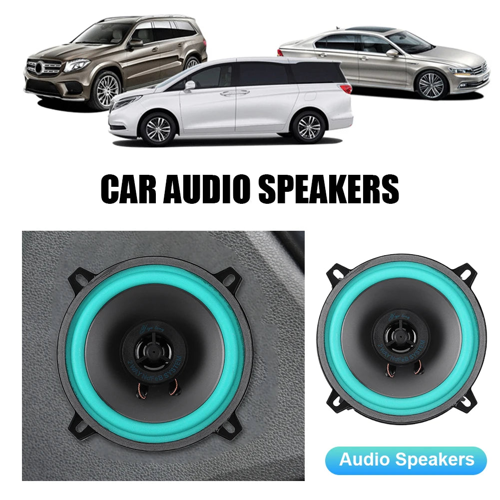 Altavoces de Coche Coaxiales de 4/5/6 Pulgadas - 160W HiFi Subwoofer Universal para Audio Automotriz