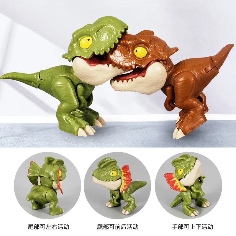 Modelo de Dinosaurio Tiranosaurio Rex Móvil con Mandíbulas de Juguete – Dinosaurio Biting Finger Movible para Niños y Adultos