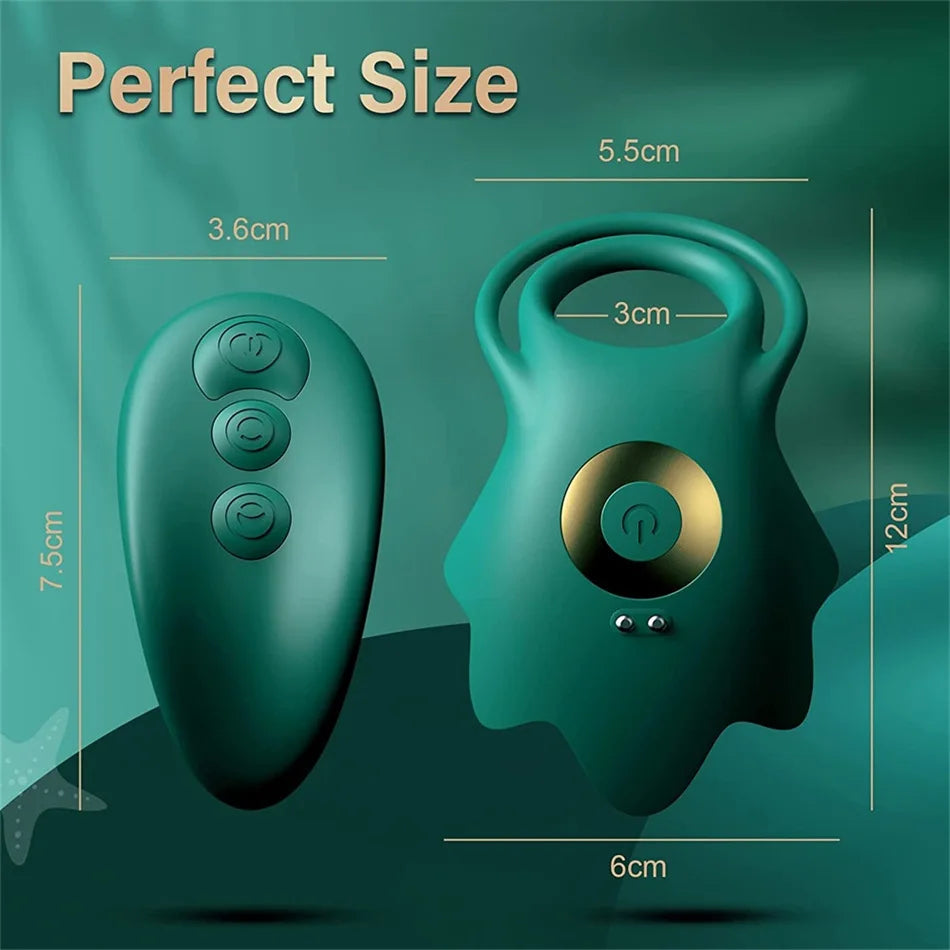 Anillo Vibrador para Parejas | Doble Anillo Retrasa Eyaculación y Estimula el Clítoris | Juguete Erótico para Mayor Placer