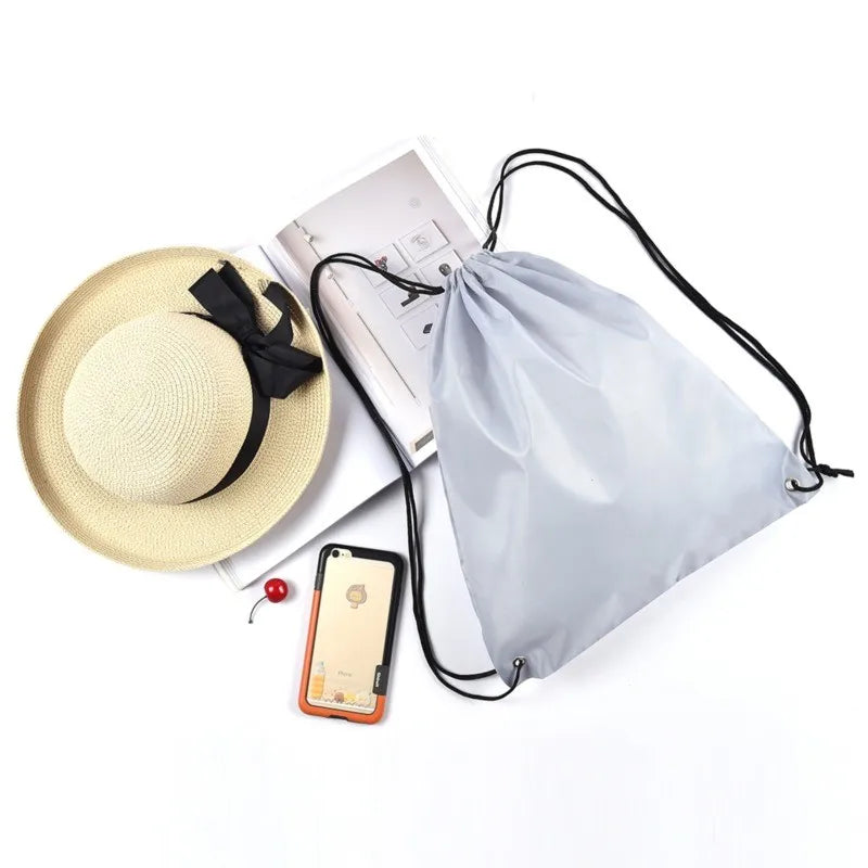 Bolsa Deportiva Portátil de Viaje Impermeable con Cordón para Gimnasio y Mochila de Montar