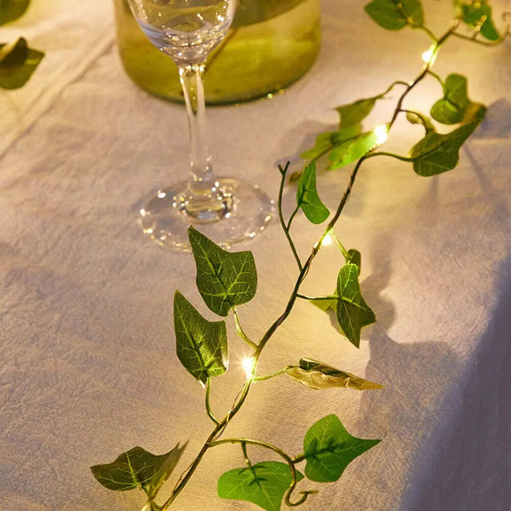 Guirnalda de Luces Solares de Hojas de Arce Impermeables para Exteriores - 10M/5M/2M, 20/50/100 LEDs, Decoración para Jardín, Navidad, Boda y Fiesta