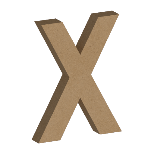 Letra Decorativa de MDF 60cm de Alto | Varios Grosores | Ideal para Eventos, Fachadas y Decoración Interior
