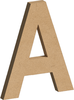 Letra Decorativa de MDF 60cm de Alto | Varios Grosores | Ideal para Eventos, Fachadas y Decoración Interior