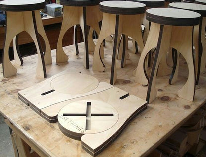 Corte CNC para Piezas de Ensamble de Muebles de Madera - Personaliza tus Diseños