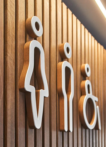 Señaléticas Decorativas en Alucobond, Acrílico o Madera | Personalizados | Ideal para Baños, Habitaciones, Oficinas y Más