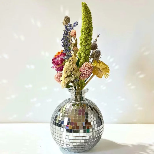 Jarron Disco Ball - Jarrón Colorido para Flores | Decoración de Bodas y Regalos para Estrenar Casa