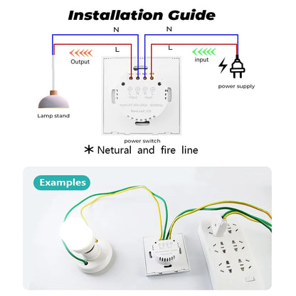 SMATRUL Interruptor de Luz Inteligente de Pared con Sensor Infrarrojo, Sin Necesidad de Tocar, 220V/110V, Panel de Vidrio, EU/UK