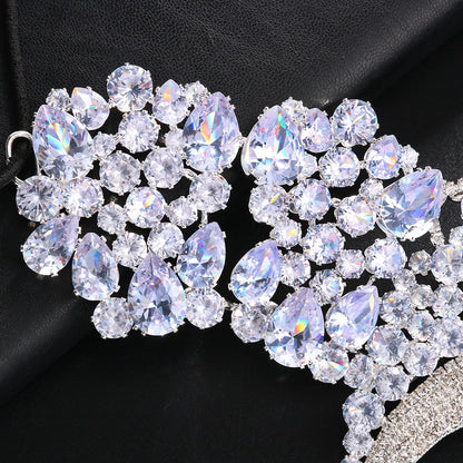 Máscara de Cristales de Lujo con Zirconia Cúbica para Mujer | Joyería Facial para Mascarada y Accesorios de Halloween - StoneFans