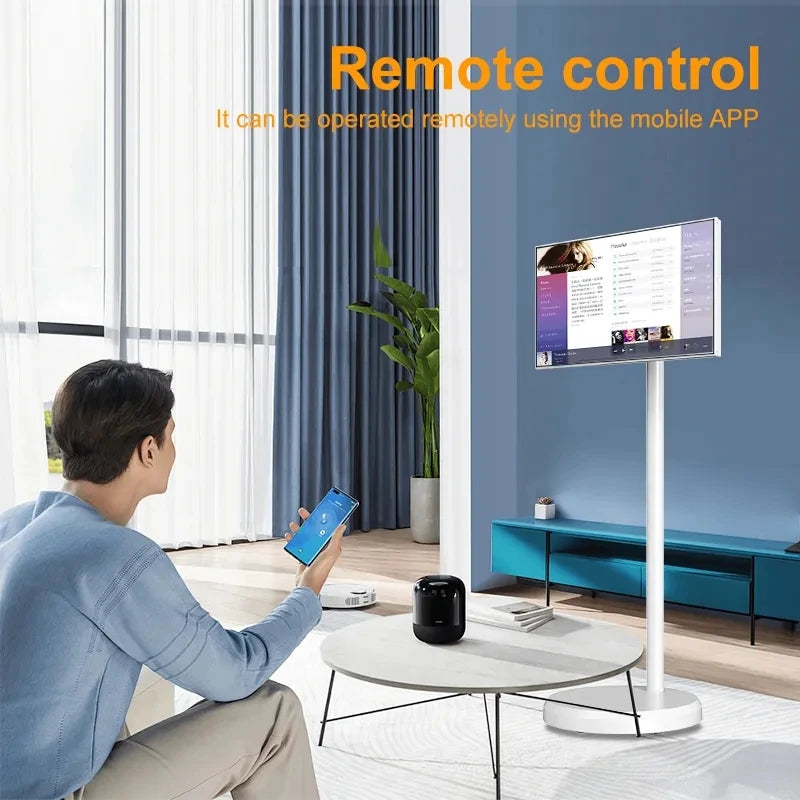Televisor Smart de 21.5 Pulgadas con Batería y Pantalla Táctil Android "LG Stand By Me" para Gimnasio, Juegos y Sala de Vivo