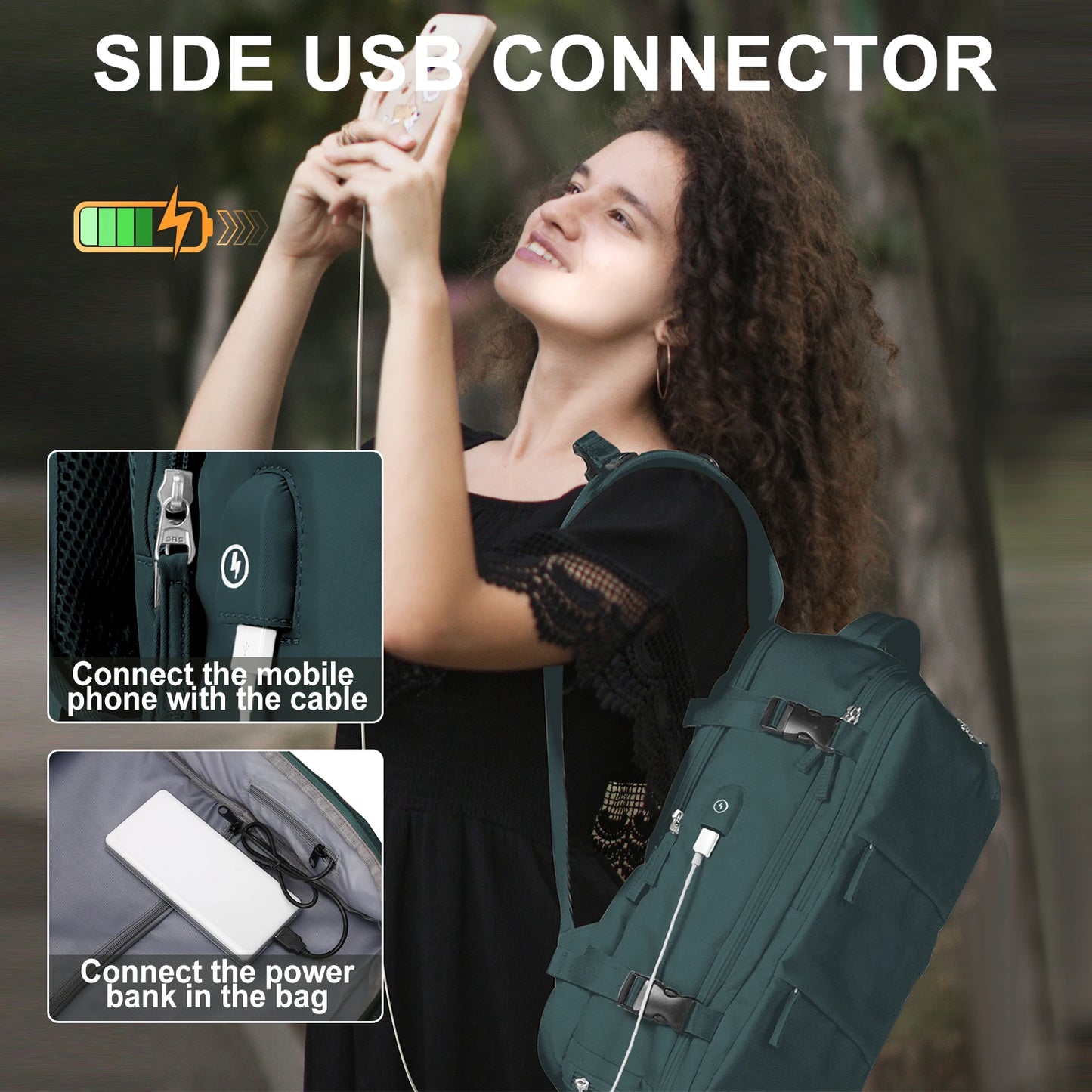 EasyJet Cabin Bag 45x36x20: Mochila de Viaje 40x20x25 para Ryanair, Mochila de Cabina para Mujeres/Hombres con Espacio para Laptop