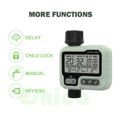 Eshico HCT-322 Temporizador de Agua Automático Digital para Jardín – Máquina de Riego Inteligente