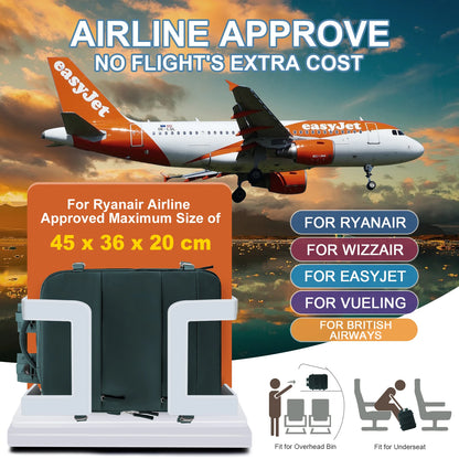 EasyJet Cabin Bag 45x36x20: Mochila de Viaje 40x20x25 para Ryanair, Mochila de Cabina para Mujeres/Hombres con Espacio para Laptop