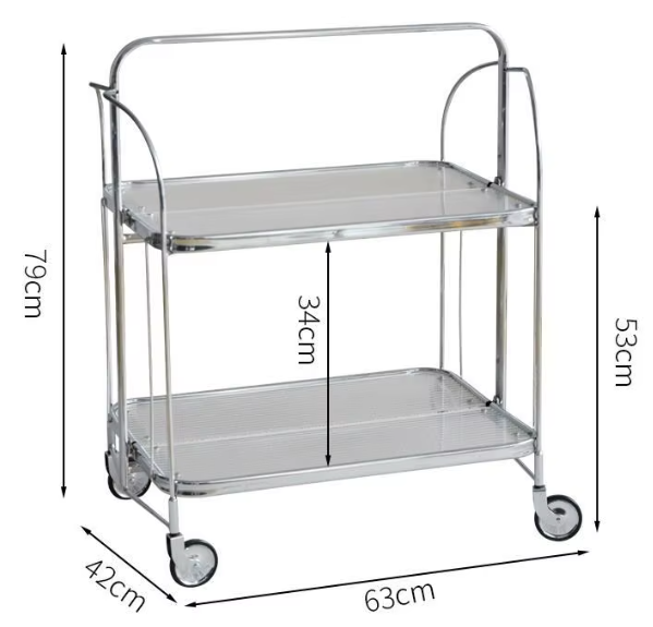 Carro de vidrio transparente para comedor, mesa de rueda para Bar, cocina, hogar, mesa lateral plegable, sala de estar, dormitorio, estante móvil, muebles