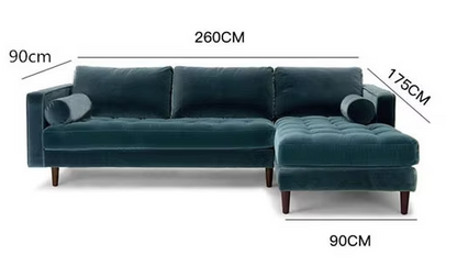 Sofá cama doble de tela de terciopelo francés Retro, estilo japonés, cómodo y elegante