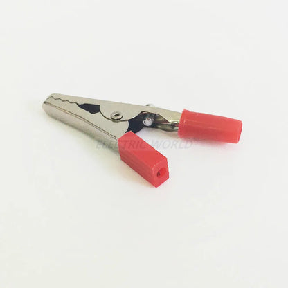 Pinzas de Cocodrilo con Mango de Plástico - Conector de Prueba de 50 mm para Proyectos Eléctricos y Baterías, 100A