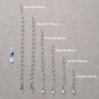 Colgador de Cadena de Cuentas Acrílicas, Marco de Centro de Mesa Cromado, Colgante de Espada, para Fiesta de Boda, 70CM, 22CM, 1 ud.