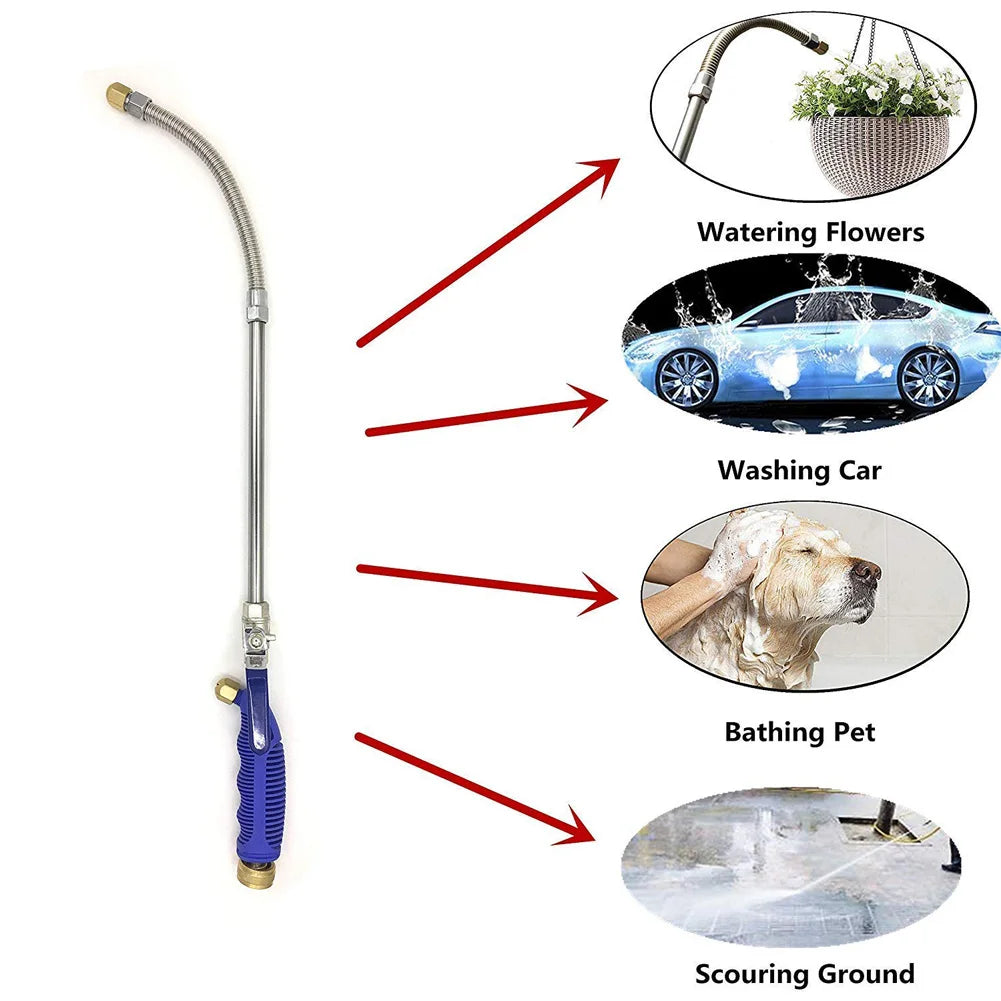 Pistola de Agua a Alta Presión Meijuner de 46 cm para Coche, con Boquilla Rociadora, Herramienta de Limpieza para Jardín y Lavado