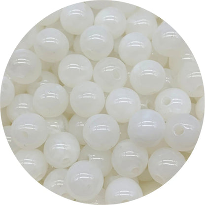 Cuentas Acrílicas Redondas para Fabricación de Joyas - Abalorios Espaciadores Sueltos (6/8/10MM)