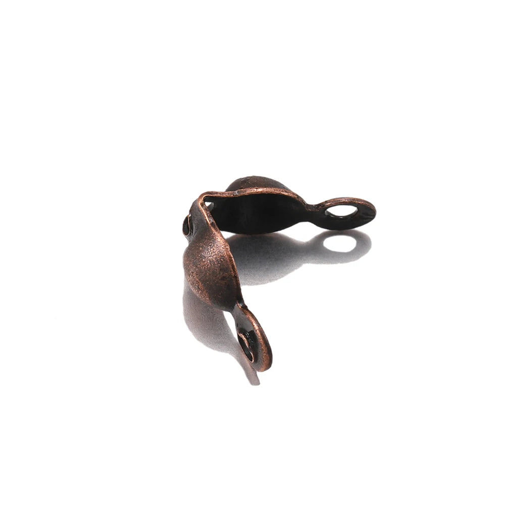 Lote de 100-200 Piezas de Conectores de Cadena de 4x7 mm - Crimps y Calottes de Aleación para Joyería DIY