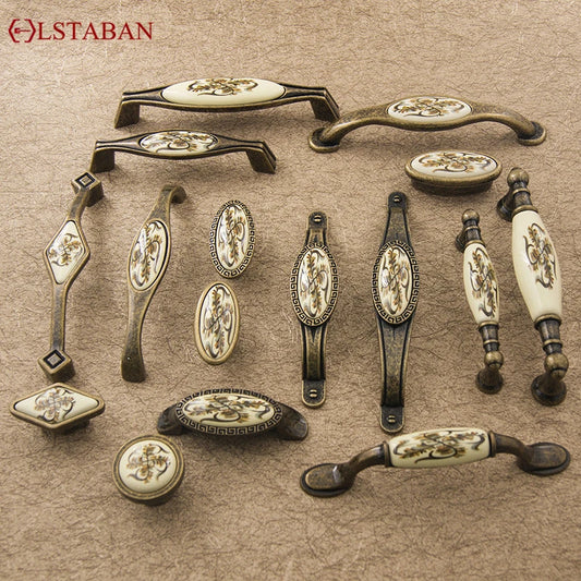 Perilla de Cajón LSTABAN - Tirador Antiguo Europeo para Muebles, Accesorios de Armario y Cajones