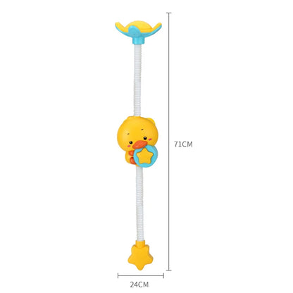 Juguetes de Baño Eléctricos para Bebés, Juego de Agua con Pato y Ducha, Grifo de Agua con Rociador, Juguete de Baño Interactivo para Niños