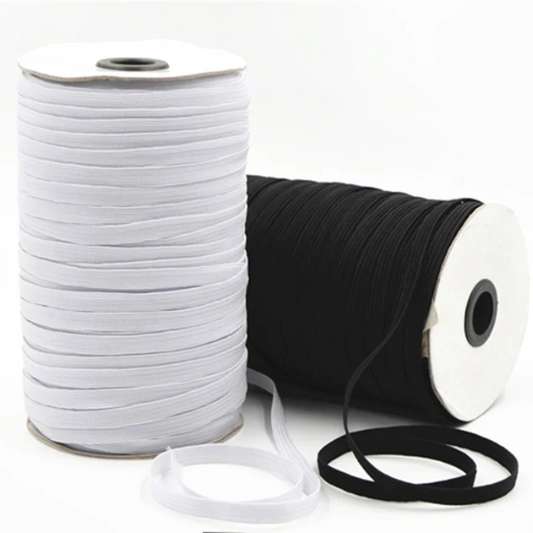 Cinta Elástica de Costura para DIY - Banda de Goma para Cintura y Mascarillas, 3/6/8/10/12mm, 5 Yardas por Lote