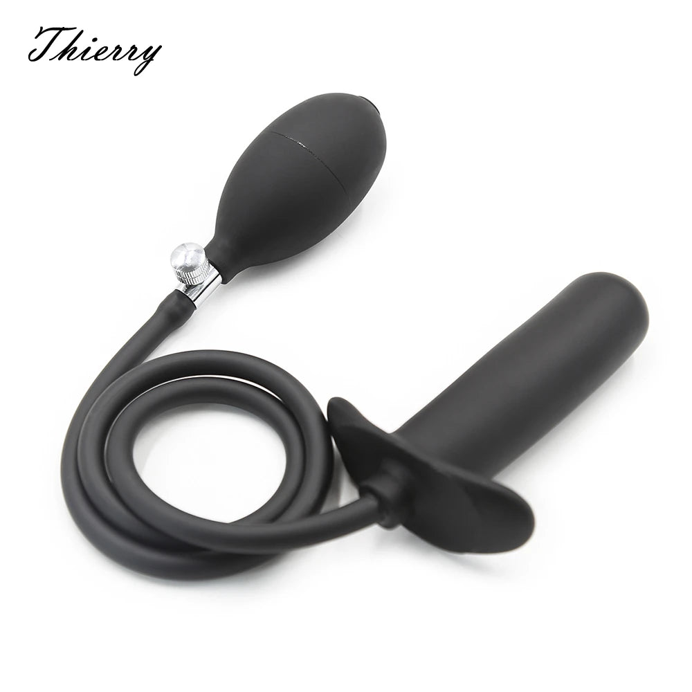 Tapón Anal inflable de silicona para hombres y mujeres, tapón Anal expansible con bomba, productos para adultos, Juguetes sexuales, dilatador Anal