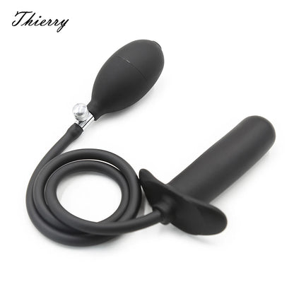 Tapón Anal inflable de silicona para hombres y mujeres, tapón Anal expansible con bomba, productos para adultos, Juguetes sexuales, dilatador Anal