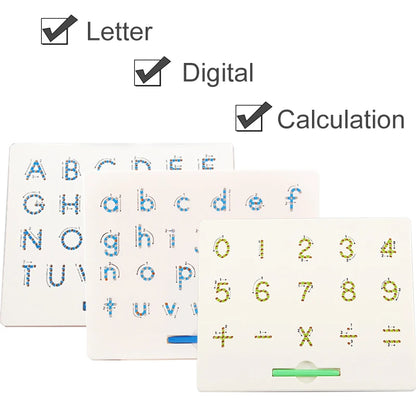 Tabla de Dibujo Magnética para Niños - Entrenamiento de Habilidades de Escritura y Dibujo, Juego Educativo Montessori