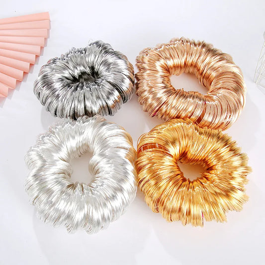 100 rollos de alambre de cobre grueso en colores dorado y rodio para hacer joyas, suministros de manualidades para pulseras y collares, 0.6mm de grosor