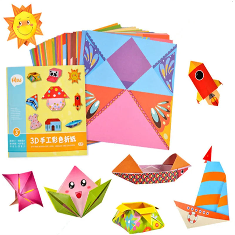 Juguetes de Manualidades para Bebés - Libro de Cortes de Papel Origami de Animales en Caricatura, Puzzles Educativos para Niños, Juguete de Aprendizaje Temprano