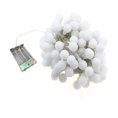 Cadena de luces LED de 3M/6M/10M, 20LED, 40LED, 80LED, para vacaciones, Navidad, boda, decoración al aire libre, funciona con batería
