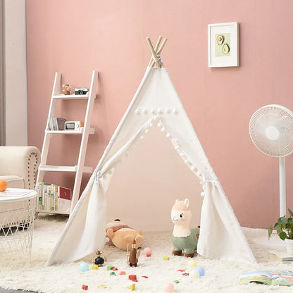 Tienda Tipi Portátil para Niños 1.35/1.6m: Un Espacio de Juego Encantador en Casa