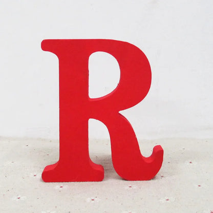 Letra Roja de Madera Grande: Alfabeto- Decoración para Fiestas, Bodas y Hogar