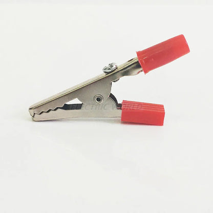 Pinzas de Cocodrilo con Mango de Plástico - Conector de Prueba de 50 mm para Proyectos Eléctricos y Baterías, 100A