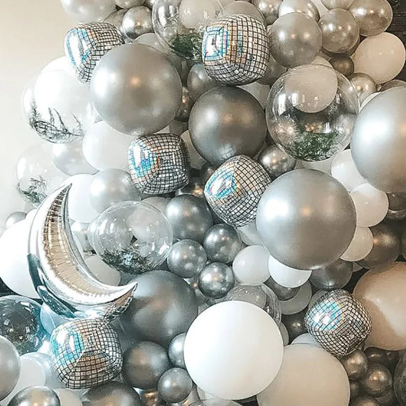 Globos de Papel Metalizado en Forma de Disco Ball - Decoración para Fiestas, Bodas y Eventos