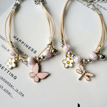 Pulsera de Mariposa Rosa - Joyería de Moda para Amigas, Regalos Especiales