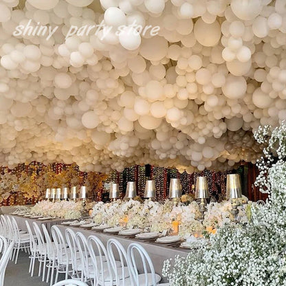 Globos Blancos de Látex – 5-36 Pulgadas para Bodas, Cumpleaños, Baby Showers y Aniversarios
