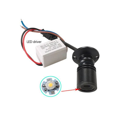Pack de 10 Mini Focos LED Blanco Cálido 1W y 3W AC85-265V - Lámpara de Techo Empotrada o Montada en Superficie para Gabinetes de Joyería - Lámpara de Punto Mini DC12V
