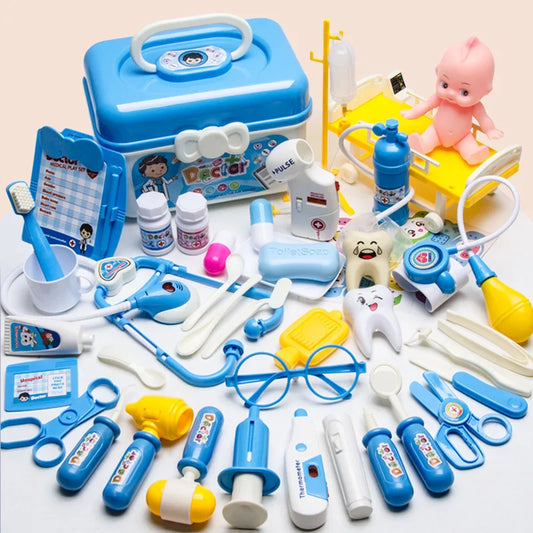 Set de Médico para Niños, Juegos de Simulación con Kit Médico y Accesorios de Enfermería, Maletín de Juguetes Educativos para Regalo Infantil