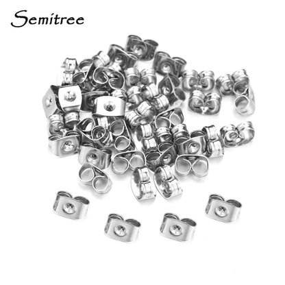 200 Piezas Tope de Acero Inoxidable para Aretes - Accesorios para Hacer Joyería DIY