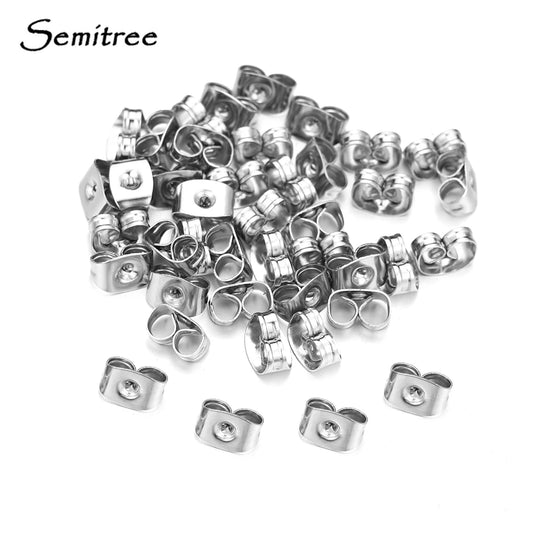 200 Piezas Tope de Acero Inoxidable para Aretes - Accesorios para Hacer Joyería DIY