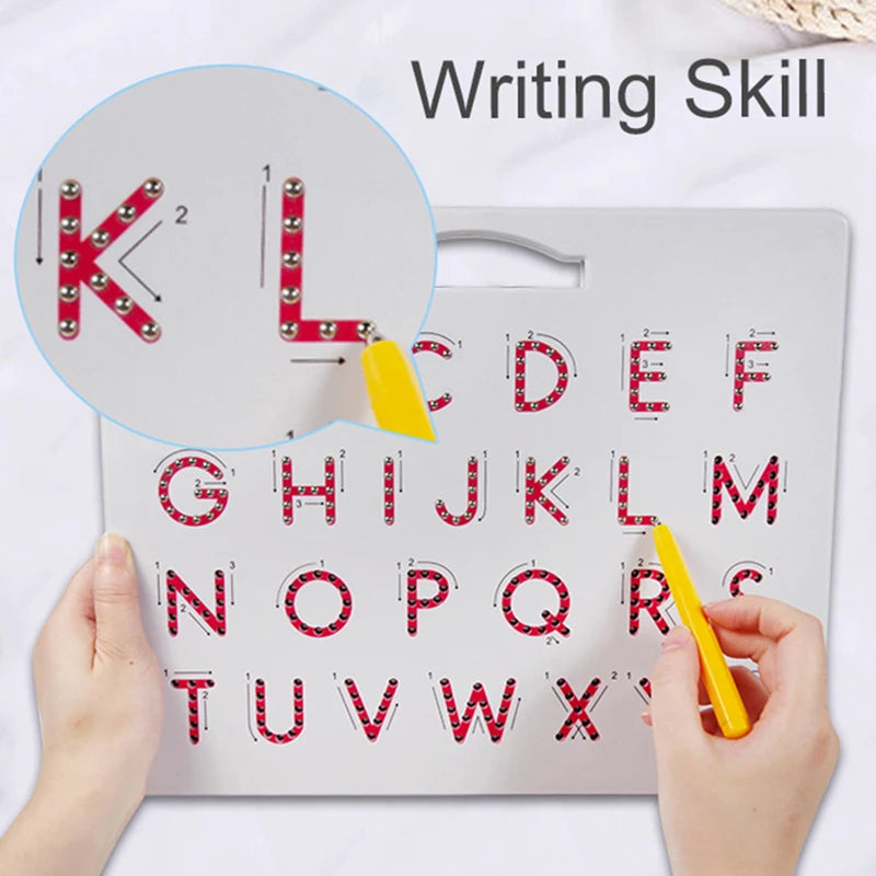 Tabla de Dibujo Magnética para Niños - Entrenamiento de Habilidades de Escritura y Dibujo, Juego Educativo Montessori