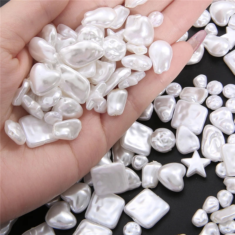 Perlas de Imitación Irregulares de ABS - Perlas Acrílicas Sueltas para Crear Joyas, Collares, Aretes, Pinzas para el Cabello y Pulseras